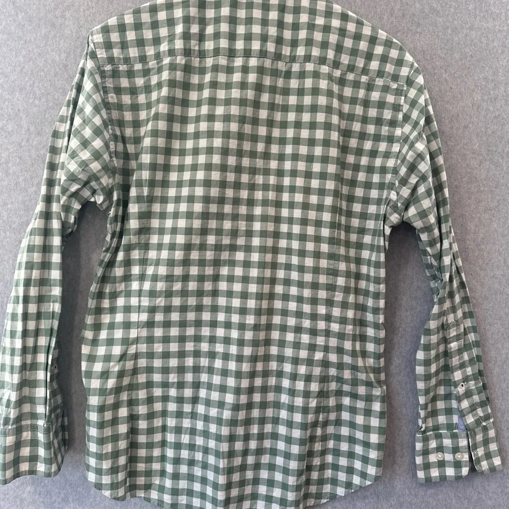 BONOBOS RIVIERA STRETCH SHORT STANDARD FIT PLAID BUTTON-UP SHIRT Medium U0753 - Picture 9 of 15